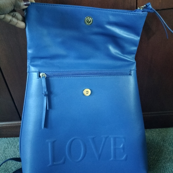 Blue Med/Large Backpack Purse - Picture 3 of 4